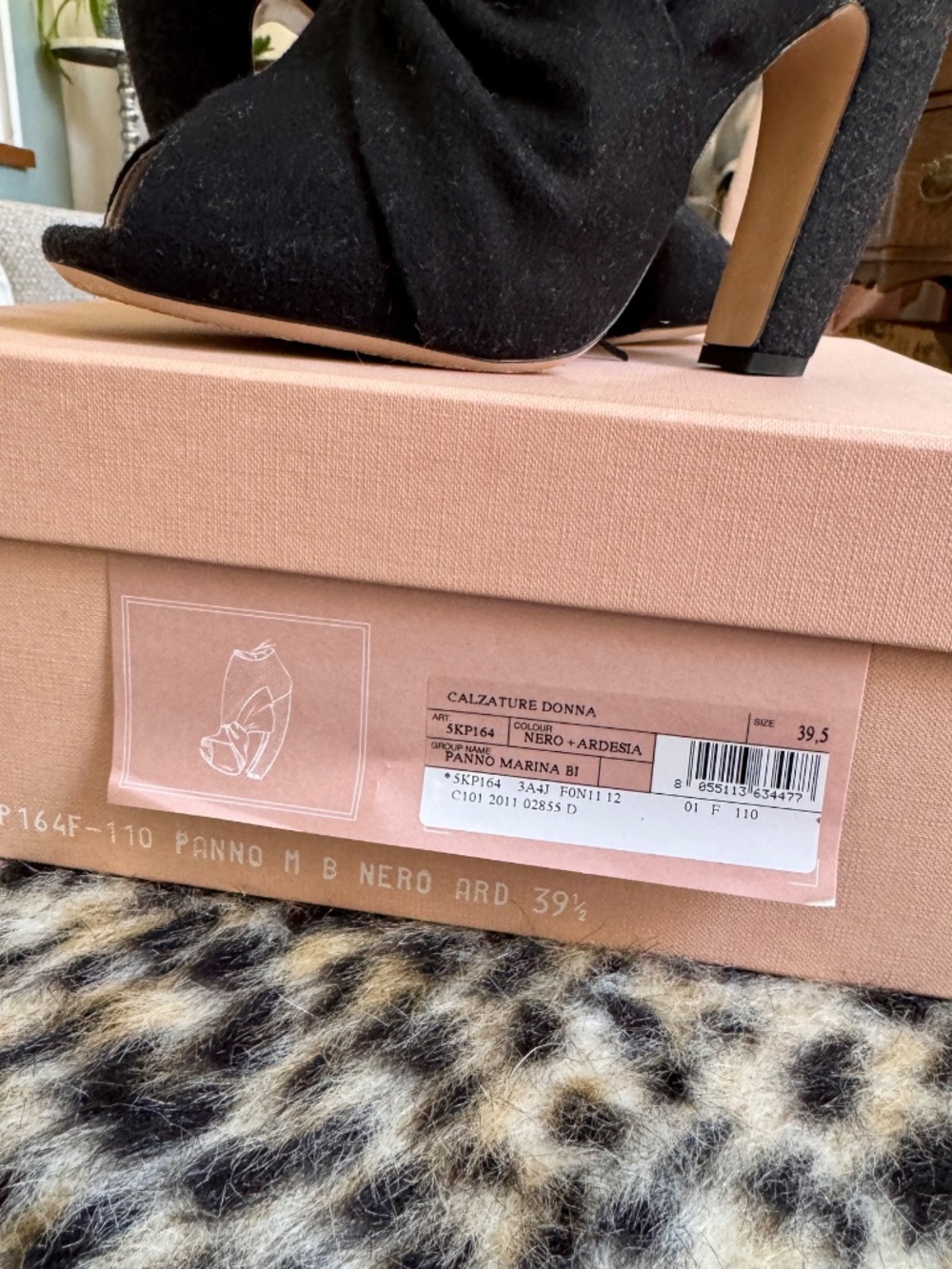 MIU MIU Wool ankle boots curved banana heels Vintage Archival C101 20 11 02855D - Picture 8 of 11